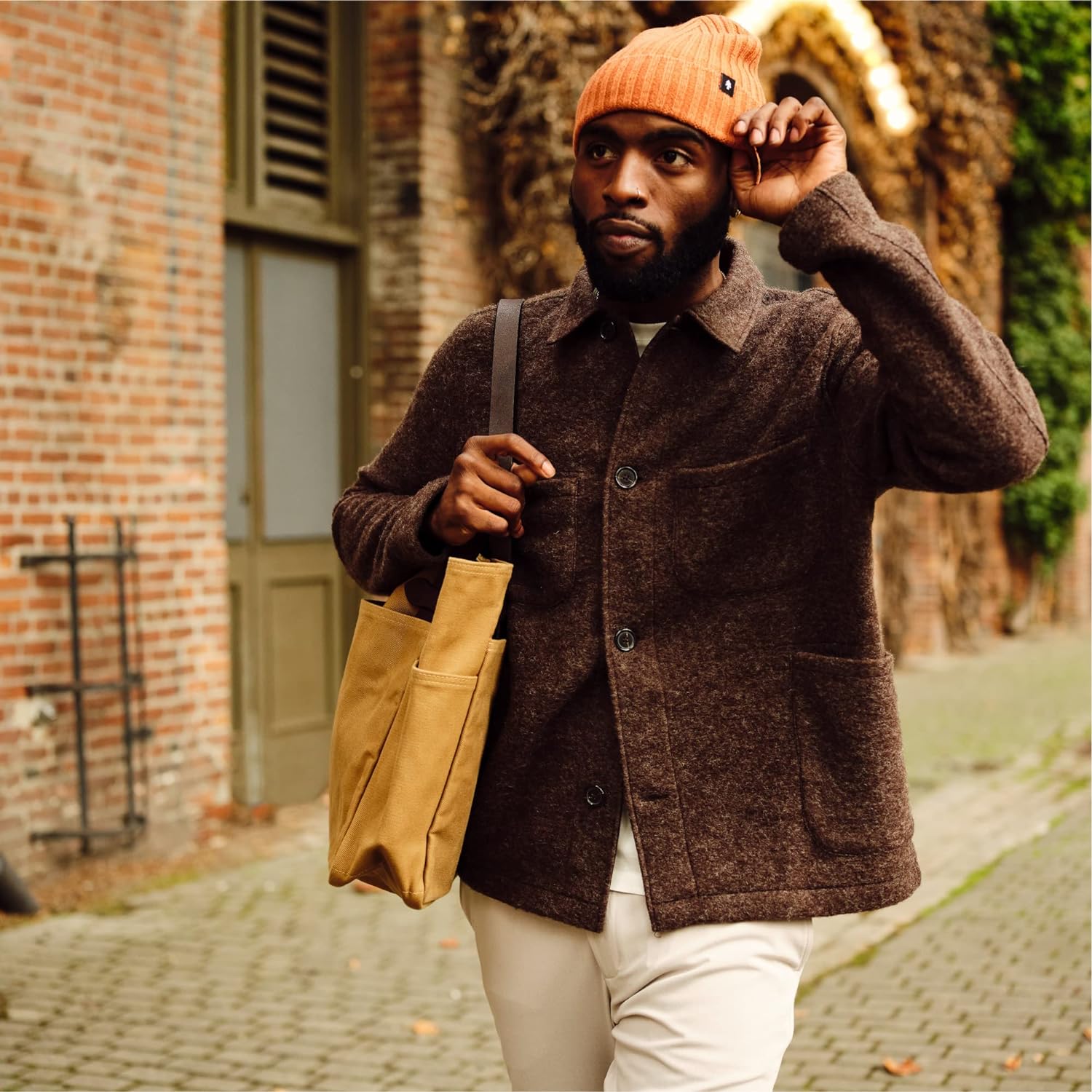Huckberry Winter Beanie, Roll-Up Cuff, Blended Knit, Fits Men & Women - Image 4